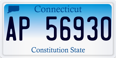 CT license plate AP56930