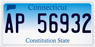 CT license plate AP56932