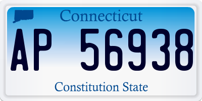 CT license plate AP56938