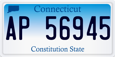 CT license plate AP56945