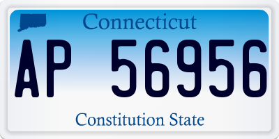 CT license plate AP56956