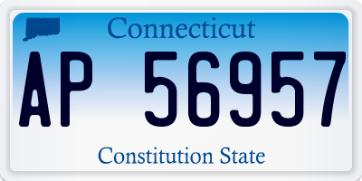 CT license plate AP56957