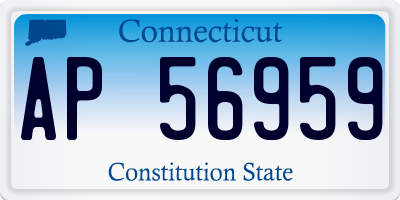 CT license plate AP56959
