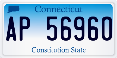 CT license plate AP56960