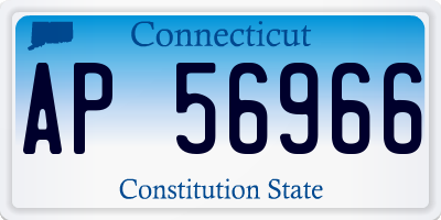 CT license plate AP56966