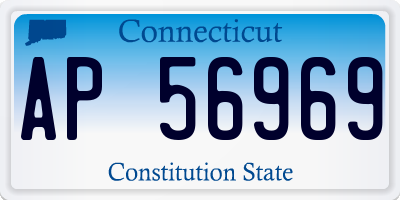 CT license plate AP56969