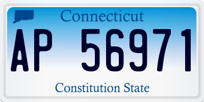 CT license plate AP56971