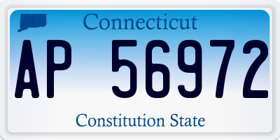 CT license plate AP56972