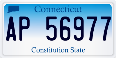 CT license plate AP56977