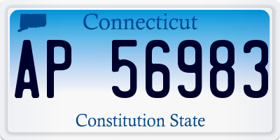 CT license plate AP56983