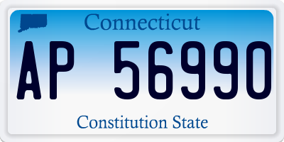 CT license plate AP56990