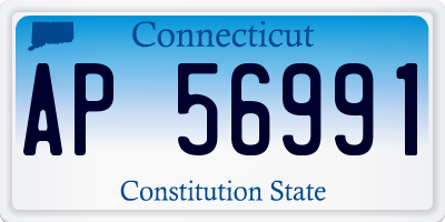 CT license plate AP56991