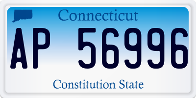 CT license plate AP56996