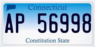 CT license plate AP56998