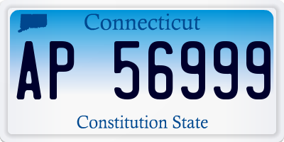 CT license plate AP56999