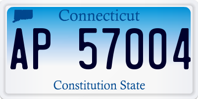 CT license plate AP57004