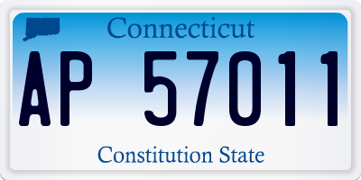 CT license plate AP57011