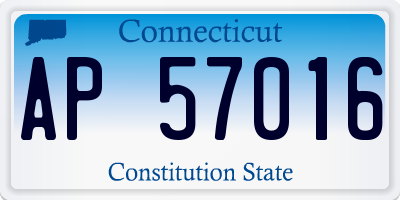 CT license plate AP57016
