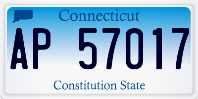 CT license plate AP57017