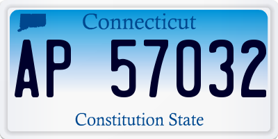 CT license plate AP57032