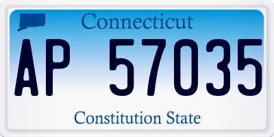 CT license plate AP57035