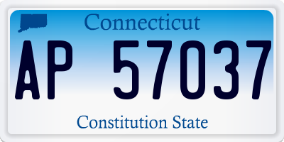 CT license plate AP57037