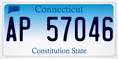 CT license plate AP57046