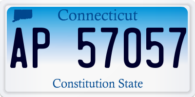 CT license plate AP57057