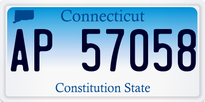 CT license plate AP57058