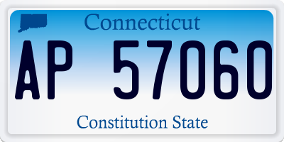 CT license plate AP57060
