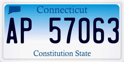 CT license plate AP57063