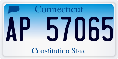 CT license plate AP57065