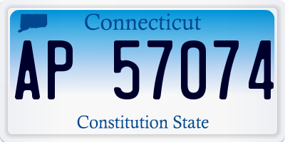 CT license plate AP57074