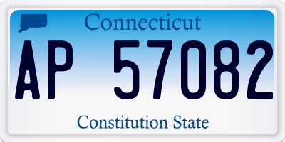 CT license plate AP57082