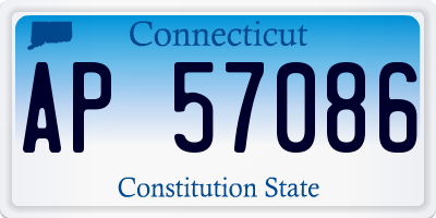 CT license plate AP57086
