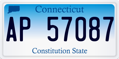 CT license plate AP57087