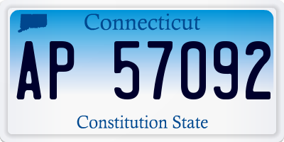 CT license plate AP57092