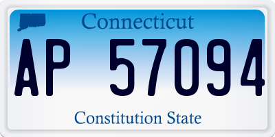 CT license plate AP57094