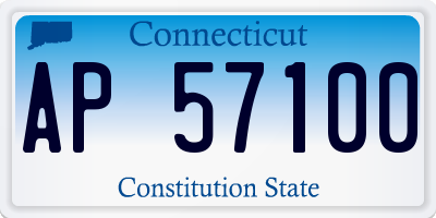 CT license plate AP57100