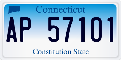 CT license plate AP57101