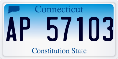 CT license plate AP57103