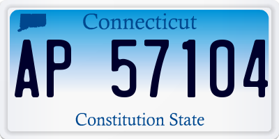 CT license plate AP57104