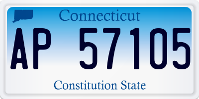CT license plate AP57105