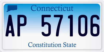 CT license plate AP57106