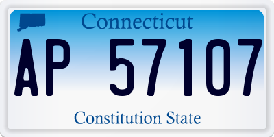CT license plate AP57107