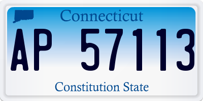 CT license plate AP57113