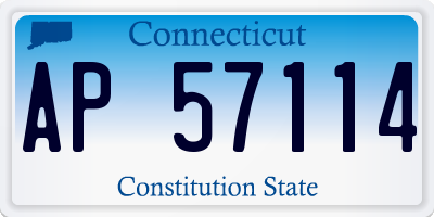 CT license plate AP57114