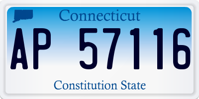 CT license plate AP57116