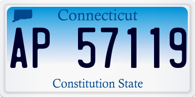 CT license plate AP57119