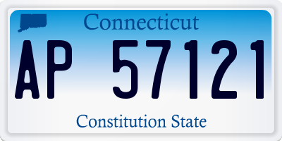 CT license plate AP57121